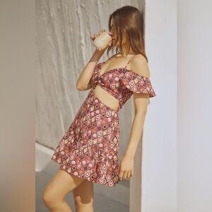 NWT Size L - Peixoto Renata Mini Dress 100% Cotton